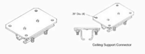 Curtain Track Systems Ceiling Mount Connector Dwg Dimensions