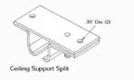 Curtain Track Systems Ceiling Mount Split Support Dwg Dimensions