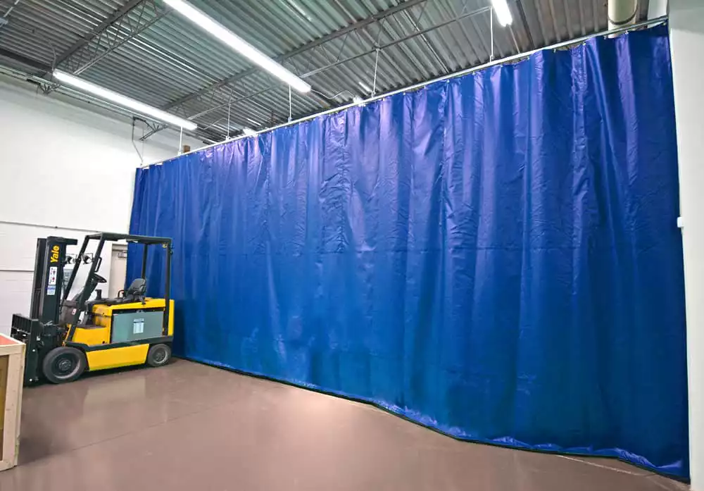Blue Warehouse Curtain