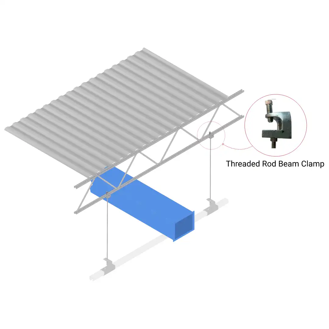 parallel directly below to a leveled ceiling structure