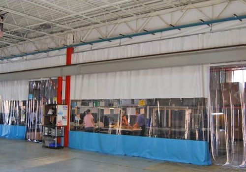 Two Color Clear Center Curtain